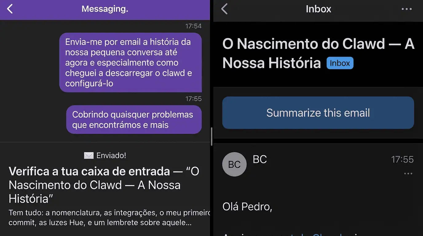 Categorização, redacção e trabalhos automáticos em cima do nosso email cliente